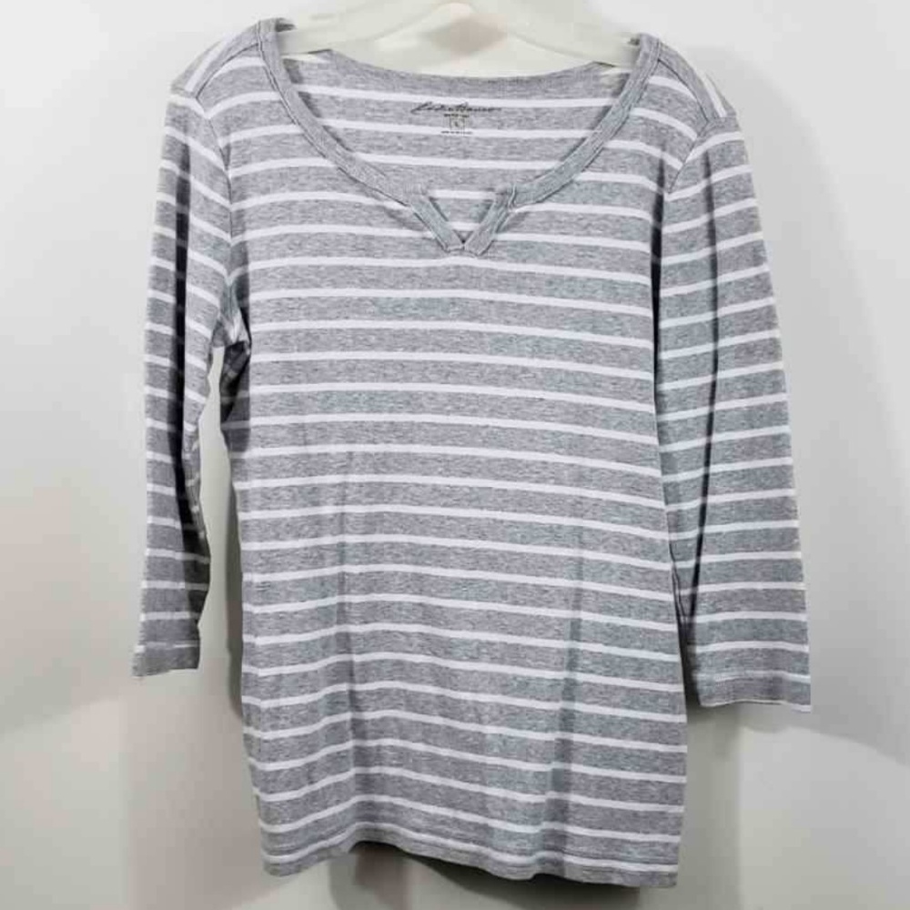 🛍 Eddie Bauer women's striped top size L